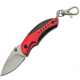 China Made Camper Linerlock Red Folding Knife, 1.75 satin finish 440 stainless blade, Black and red aluminum handle, 211516-RD