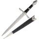 China Made Claymore Dagger Fixed Blade Knife, 7.5in, Dagger Blade, Black, Composition Handle CN211351