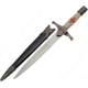 China Made Crusader Dagger Knife, 9.5 satin finish stainless blade, White plastic handle, 211512