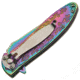 China Made Eagle Framelock Spectrum A/O Folding Knife, Framelock, Assisted Opening, 4in Closed, 3in Spectrum Titanium Coated SS Drop Point, Spectrum Titanium Finish SS, Spectrum, 300429-RB