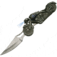 China Made Eagle Hunter Fixed Blade Folding Knife, 2.75in Satin SS Blade, Sculpted Aluminum, 211410