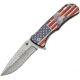 China Made Eagle Linerlock A/O Folding Knife, 4.5in Closed, 3.5in Satin SS Drop Point, Aluminum, 300464-EG