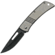 China Made Engravable Folder Folding Knife, 2.5 black finish stainless blade, Black and silver stainless handle, 211510