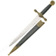 China Made Excalibur Dagger Fixed Blade Knife, 9.25in, Dagger Blade, Black, Composition Handle CN211347
