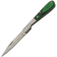 China Made Farmer Toothpick Folding Knife, Satin SS Clip Blade, Green Pakkawood, Green, 212071-FR