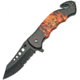 China Made Flaming Skull Linerlock A/O Knife, 300261