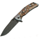China Made Folder Wolf Pack Clip Folding Knife, 3.75in Black SS Drop Point, Nylon, 300427-WF