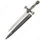 China Made Knights Dagger Fixed Blade Knife, 8in, Double Edge Dagger, White, ABS Handle CN211353