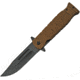 China Made Linerlock A/O Brown Folding Knife, 3.75 black finish stainless clip point blade, Brown rubber handle, 300480-BR