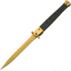 China Made Long Stiletto Linerlock Gold