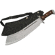 China Made Machete Brown Wood Knife, 13&quot; satin finish stainless blade, Brown pakkawood handle, 926948-WD