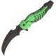 China Made Monster Skull Linerlock A/O Folding Knife,3.75in,Stainless Steel,Black,Composition Handle CN300308GN