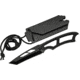 China Made Neck Knife ABS Handle Fixed Blade Knife, 6.75in Overall, 3in Black SS Tanto Blade, Black ABS Handle, Integrated Whistle On Sheath, Black Nylon Belt Sheath, Black, 211430-BK