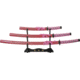 China Made Pink Dragon Katana Set 3pc