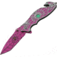 China Made Spider Web Linerlock A/O Purp