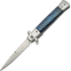 China Made Stiletto Blue A/O Folding Knife,4in,Stainless Steel CN300342BL