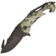 China Made Tactical Linerlock Camo A/O Folding Knife,2.75in,Stainless Steel,Digital Camo,Aluminum Handle CN300287CM