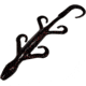 Chompers Lizard Creature Bait, 1, 6in, Black/Red Flake, L6S9-13