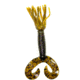 Chompers Skirted Grub Double Tail Grub, 1, 5in, Green Pumpkin/Purple Flake, HG5D10-35