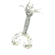 Chompers Skirted Grub Double Tail Grub, 1, 5in, Salt &amp; Pepper, HG5D10-7