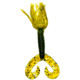 Chompers Skirted Grub Double Tail Grub, 1, 5in, Watermelon/Red Flake, HG5D10-8