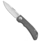 Chris Reeve Knives Impinda Folding Knife, 3.125in, CPM S35VN, Drop Point Blade, Titanium, Gray Handle, Gray/Gray, 7.15 inch, BHQ-85511