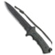 Chris Reeve Knives Green Beret Fixed Blade Knife, 7.00in, CPM S35VN, Spear Point Blade, Micarta, Gray Handle, Serr, Gray/Black, 12.375 inch, BHQ-7853