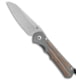 Chris Reeve Knives Large Inkosi Insingo Folding Knife, 3.50in, CPM S35VN, Drop Point Blade, Micarta, Titanium, Brown/Gray Handle, Brown/Gray/Gray, 8.25 inch, BHQ-70987