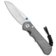 Chris Reeve Knives Small Inkosi Insingo Folding Knife, 2.75in, CPM MagnaCut, Sheepsfoot Blade, Titanium, Gray Handle, Gray/Gray, 6.50 inch, BHQ-70984