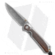 Chris Reeve Knives Small Sebenza 31 Folding Knife, 2.94in, Damascus, Drop Point Blade, Wood, Brown Handle, Raindrop Damascus, Brown/Black, 6.875 inch, BHQ-99008