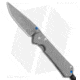 Chris Reeve Knives Small Sebenza 31 Folding Knife, 2.94in, Damascus, Drop Point Blade, Titanium, Gray Handle, Boomerang Damascus, Gray/Black, 6.875 inch, BHQ-99035