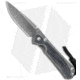 Chris Reeve Knives Small Sebenza 31 Folding Knife, 3.00in, Damascus, Drop Point Blade, Micarta, Titanium, Black/Gray Handle, Standard, Black/Gray/Black, 6.875 inch, BHQ-98980