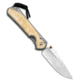 Chris Reeve Knives Chris Reeve Large Sebenza 31 Box Elder Gold Accents Left-Hand 3.625" SW, Wood, CPM MagnaCut, adult, BHQ-229586
