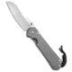 Chris Reeve Knives Large Sebenza 31 Folding Knife, 3.56in, CPM MagnaCut, Sheepsfoot Blade, Titanium, Gray Handle, Glass Blasted Insingo, Gray/Gray, 8.34 inch, BHQ-139548
