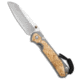 Chris Reeve Knives Chris Reeve Large Sebenza 31 Ti w/Box Elder Inlay Insingo 3.6" SW, Tan/Gray, CPM MagnaCut, adult, BHQ-146086