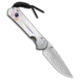 Chris Reeve Knives Chris Reeve Left-Hand Small Sebenza 31 Knife Unique Titanium 2.94" Stonewash, Gray/Blue/Purple/Yellow, CPM MagnaCut, adult, BHQ-228809