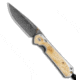 Chris Reeve Knives Small Sebenza 31 Folding Knife, 2.94in, Damascus, Drop Point Blade, Wood, Wood Handle, Box Elder Boomerang Damascus, Wood/Black, 6.875 inch, BHQ-121931