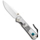 Chris Reeve Knives Small Sebenza 31 Folding Knife, 2.94in, CPM S35VN, Drop Point Blade, Titanium, Gray Handle, Lunar Landing CGG, Gray/Gray, 6.875 inch, BHQ-94297