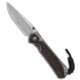 Chris Reeve Knives Small Sebenza 31 Folding Knife, 3.00in, CPM S35VN, Drop Point Blade, Wood, Brown Handle, Bog Oak, Brown/Gray, 6.875 inch, BHQ-99002