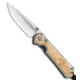 Chris Reeve Knives Small Sebenza 31 Folding Knife, 2.94in, CPM S45VN, Drop Point Blade, Wood, Wood Handle, Box Elder, Wood/Gray, 6.875 inch, BHQ-99001