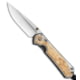 Chris Reeve Knives Small Sebenza 31 Folding Knife, 2.94in, CPM S45VN, Drop Point Blade, Wood, Wood Handle, Box Elder, Wood/Gray, 6.875 inch, BHQ-99001