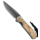 Chris Reeve Knives Small Sebenza 31 Folding Knife, 2.94in, Damascus, Drop Point Blade, Wood, Wood Handle, Box Elde, Raindrop Damascus, Wood/Black, 6.875 inch, BHQ-98996