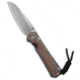 Chris Reeve Knives Small Sebenza 31 Folding Knife, 2.94in, CPM MagnaCut, Sheepsfoot Blade, Micarta, Titanium, Brown Handle, Natural, Brown/Gray, 6.90 inch, BHQ-146039