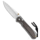 Chris Reeve Knives Small Sebenza 31 Folding Knife, 2.94in, CPM S45VN, Drop Point Blade, Wood, Wood Handle, Bog Oak Double Lug, Wood/Gray, 6.875 inch, BHQ-98990