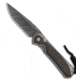 Chris Reeve Knives Small Sebenza 31 Folding Knife, 2.94in, Damascus, Drop Point Blade, Wood, Wood Handle, Bog Oak, Double Lug, Wood/Black, 6.875 inch, BHQ-135695