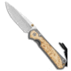 Chris Reeve Knives Small Sebenza 31 Folding Knife, 2.94in, CPM S45VN, Drop Point Blade, Wood, Wood Handle, Box Elder Double Lug, Wood/Gray, 6.875 inch, BHQ-98999