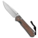 Chris Reeve Knives Small Sebenza 31 Folding Knife, 2.94in, CPM MagnaCut, Drop Point Blade, Micarta, Titanium, Brown Handle, Natural, Brown/Gray, 6.875 inch, BHQ-98975