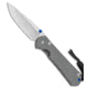 Chris Reeve Knives Small Sebenza 31 Folding Knife, 2.94in, CPM MagnaCut, Drop Point Blade, Titanium, Gray Handle, Ti/Double Thumb Lug, Gray/Gray, 7.00 inch, BHQ-98974