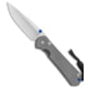 Chris Reeve Knives Small Sebenza 31 Folding Knife, 2.94in, CPM MagnaCut, Drop Point Blade, Titanium, Gray Handle, Ti/Double Thumb Lug, Gray/Gray, 7.00 inch, BHQ-98974