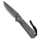 Chris Reeve Knives Small Sebenza 31 Folding Knife, 3.00in, Damascus, Drop Point Blade, Titanium, Gray Handle, Double Lug, Raindrop Damascus, Gray/Gray, 6.875 inch, BHQ-99031